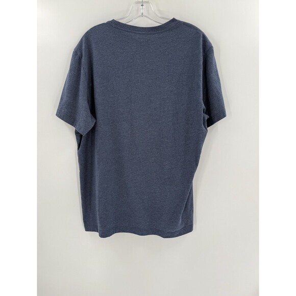 UNTUCKit Blue Burgundy Stripe Short Sleeve Front Pocket Pullover Tshirt Size XL - Picture 4 of 8